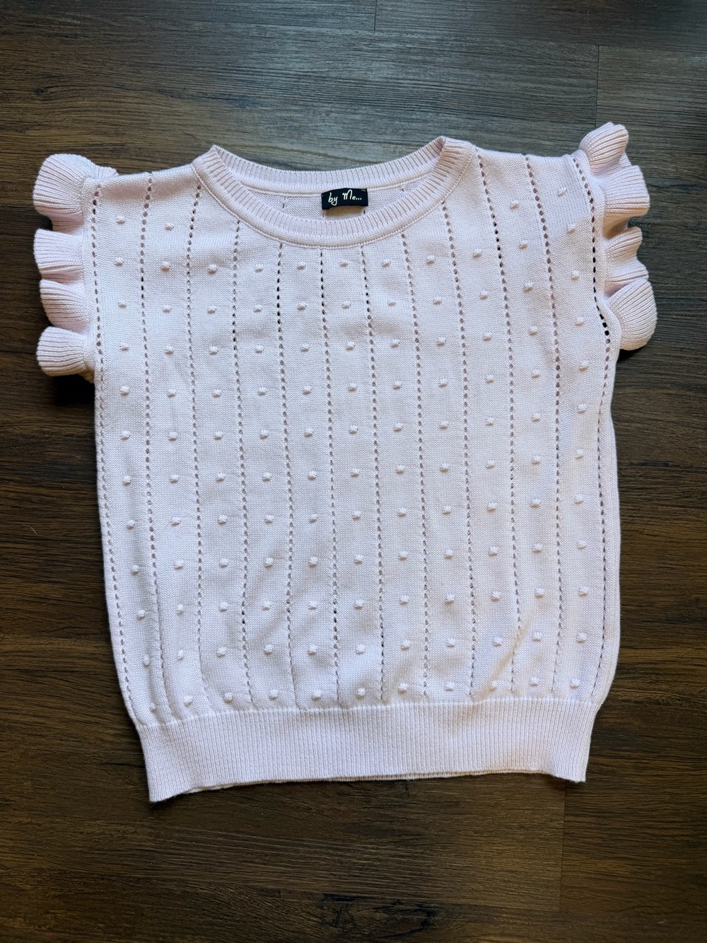 Light Pink Ruffle Sleeve Sweater - Picture 6 of 14